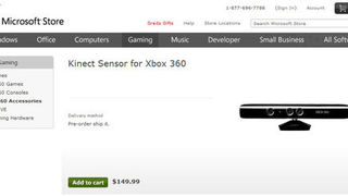 Kinect Priced at $150 On Microsoft's Online Store
